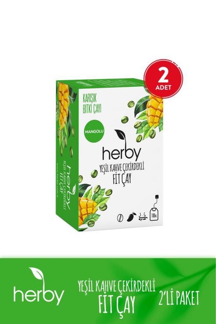 Yeşil Kahve Çekirdekli Fit Çay 2'li