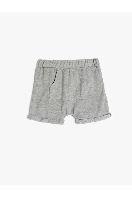 Baby Kangaroo Pocket Shorts with Elastic Waist
