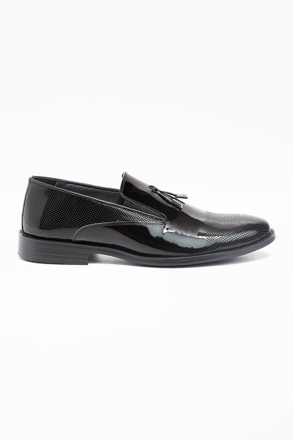 Men's Black Genuine Leather Patent Leather Tuxedo Groom Shoes 1033240180