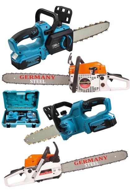 Germany Steel 2'li Set 9 HP Benzinli Odun Ağaç Hızar Motoru 598Vf