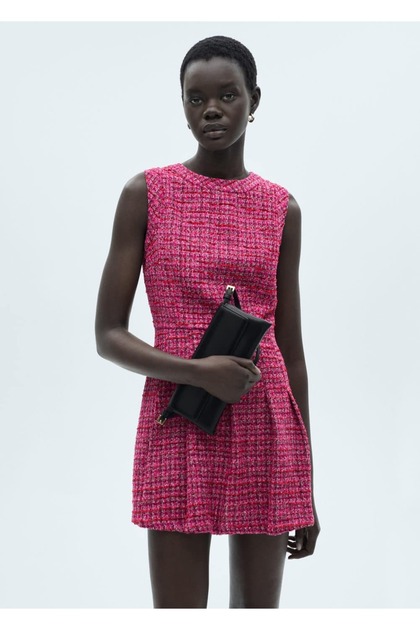MANGO A-Line Tweed Dress- Trendyol MANGO A-Line Tweed Dress- Trendyol