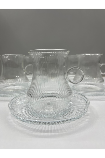 6 Pieces of Arbitrary Ala Ring Shape Borosilicate 6-Piece Tea Cup