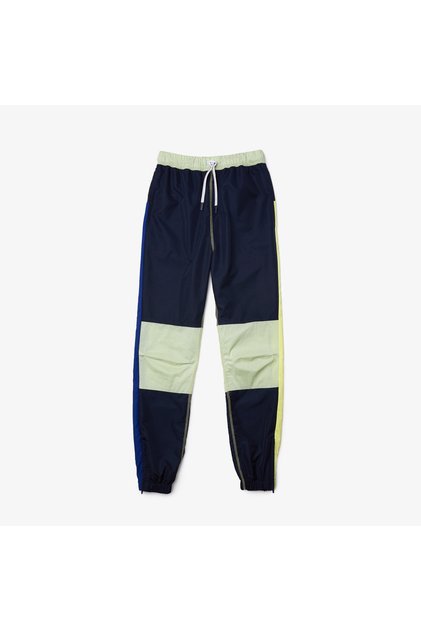 Women's Regular Fit Color Blocked Navy Blue Trousers
