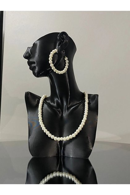 21 cm Necklace Earrings Jewelry Stand, Jewelry Mannequin, Women's Figure Jewelry Organizer Special for Shops and Homes
