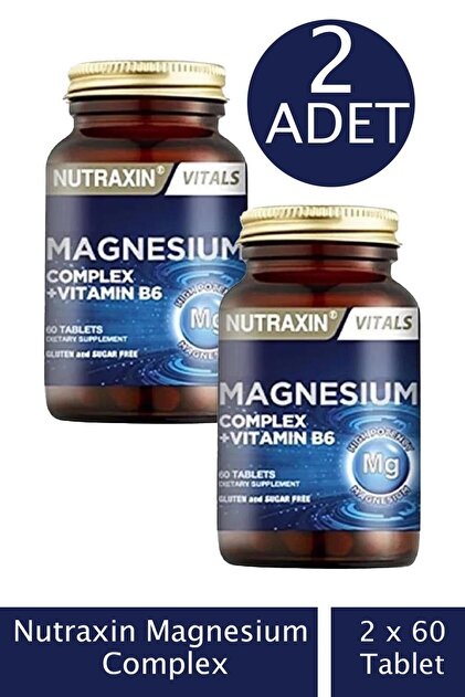 Nutraxin Magnesium Complex Vitamin B6 60 Tablet 2 ADET - Fiyatı