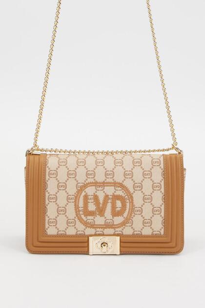 Cream Embroidered Shoulder Bag
