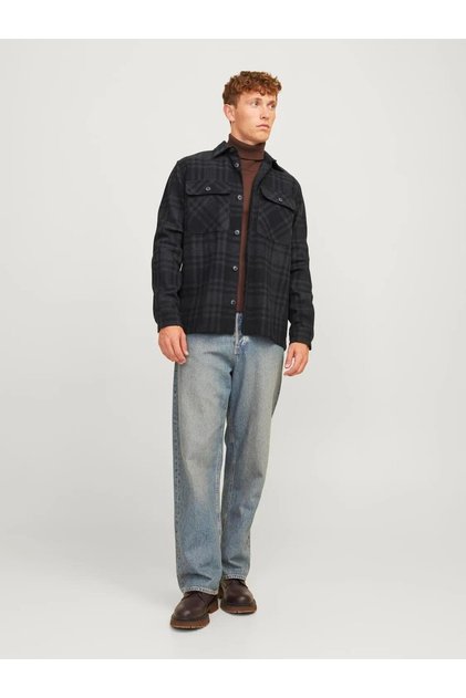 JACK & JONES Herren Overshirt Jprraymond – Lässiges Langarmhemd Aus Melange