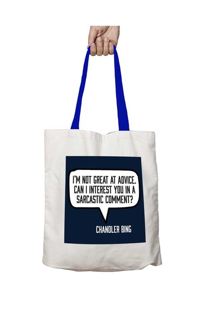 Friends with Blue Handles Chandler Bing Quote Washable Shoulder Bag