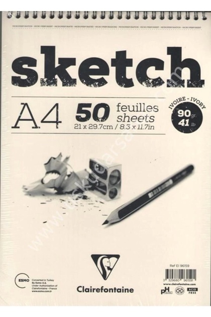 Esquisse Ivory Sketch - A4 90gr 50 Sheets Short Edge Spiral Sketchbook