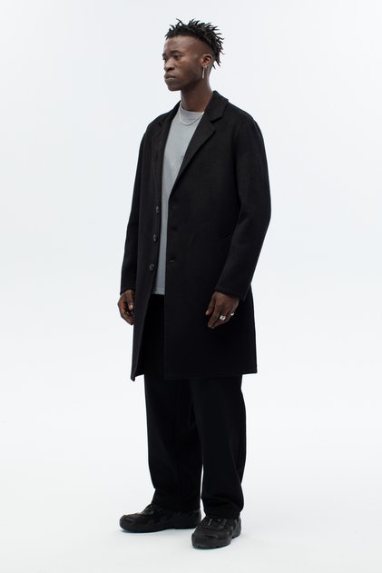 Men's Handmade Wool Mixed Oversize Fit Coat # 4490