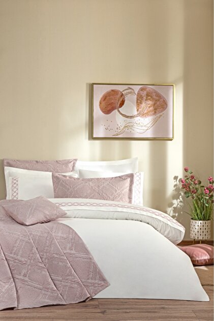 Perla Bed Covered Double Duvet Cover Set