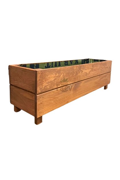 Dış Mekan Ahşap Saksı Hazır Kurulu 95cm X 26cm Yükseklik 30cm