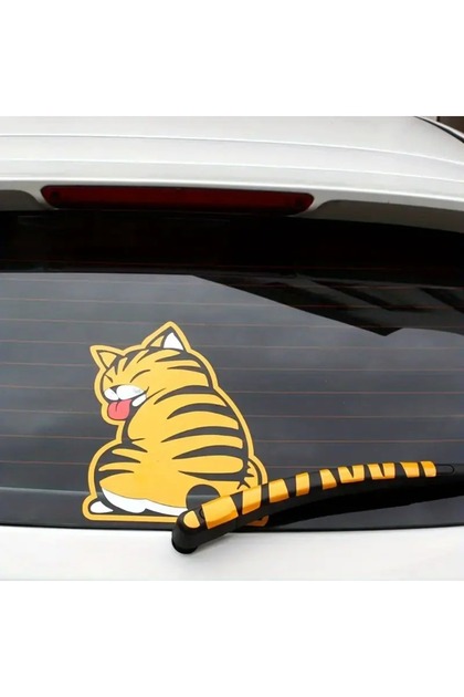 Cat Themed Car Rear Wiper Sticker Set