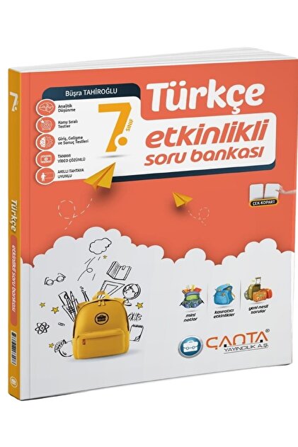 Çanta Yayınları Çanta 2025 7. Sınıf Türkçe Etkinlikli Kazanım Soru