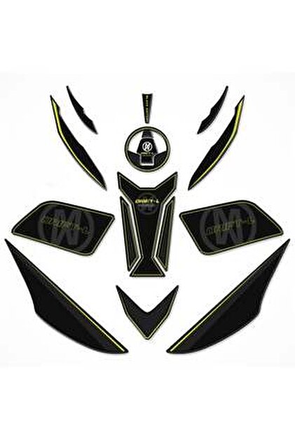 Redline Grafik Mondial Drift L Full Tank Pad Set Siyah-Gümüş