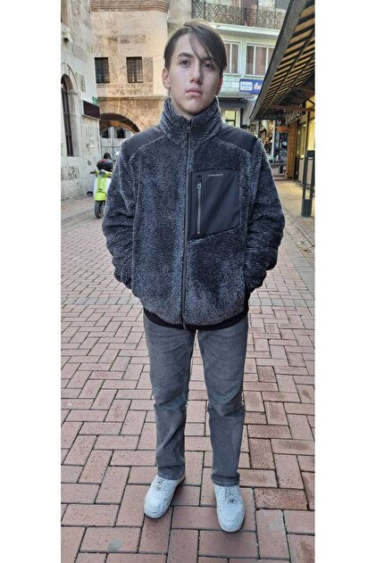 Lumberjack Orijinal Soğuk Geçirmez Erkek Polar Fermuarlı Antrasit