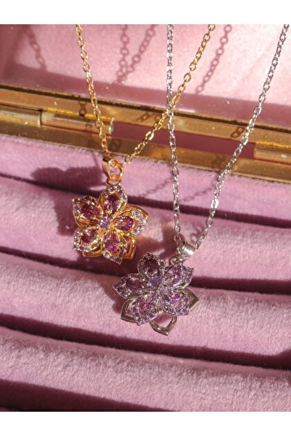 Reorah Collection Rapunzel Flower Fidget Çelik Kolye - Fiyatı