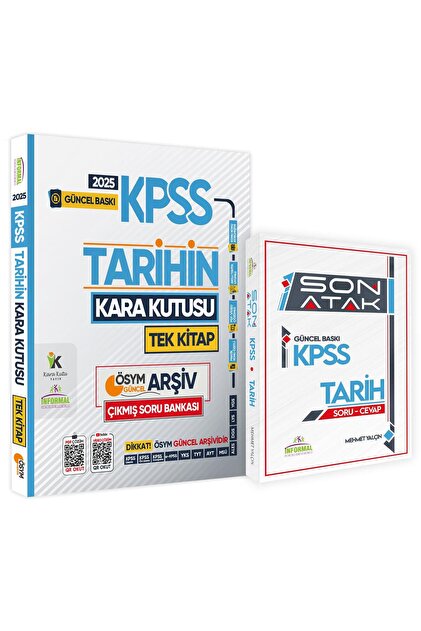 Karakutu Yayınları 2025 KPSS Tarih Kara Kutusu Çıkmış Soru Bankası