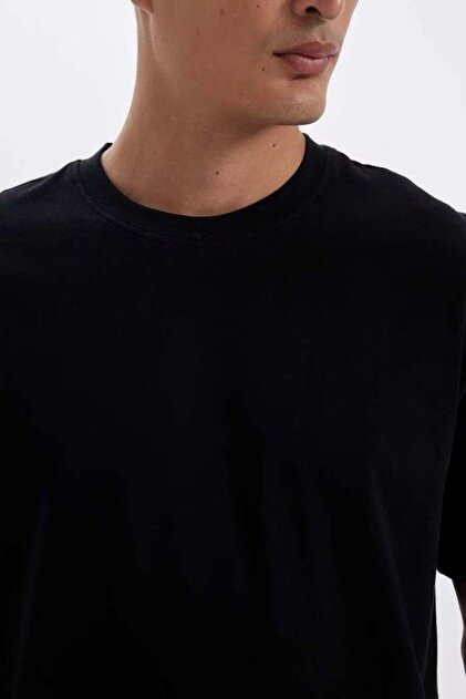 Camiseta Básica Para Hombre DeFacto - Color Verde, Talla L, Algodón De Calidad