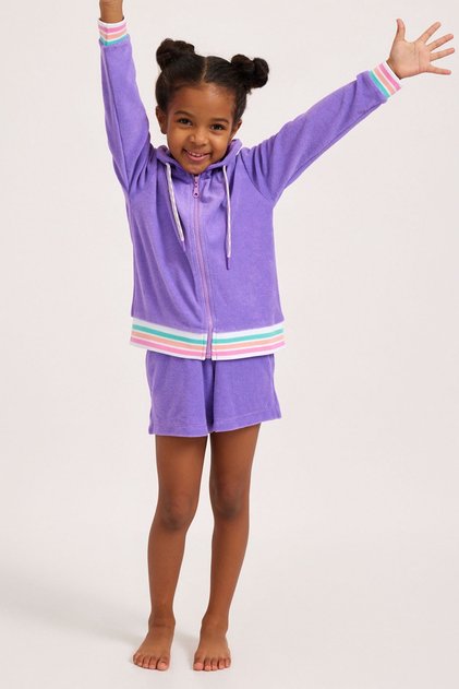 Fairytale Girls Towel Shorts Purple