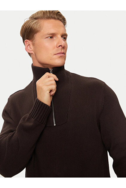 Jack & Jones Yarım Fermuarlı Örme Kazak JORFREDERIKSBERG KNIT HALF