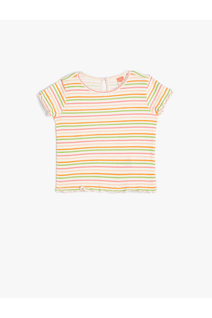 T-Shirt Short Sleeve Round Neck Ribbed