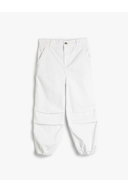 Parachute Jogger Denim Trousers Cotton Elastic Waist Pocket - Parachute Jeans