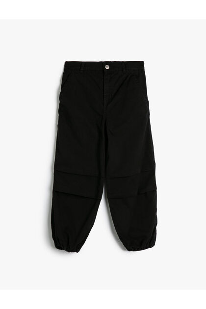 Parachute Jogger Denim Trousers Cotton Elastic Waist Pocket - Parachute Jeans