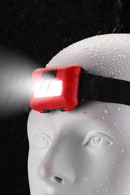Kafa Lambası Mini Renkli Led Lamba Kafa Bantlı Kamp Işığı El Feneri Ortam Aydınlatma Işıldak Lazer