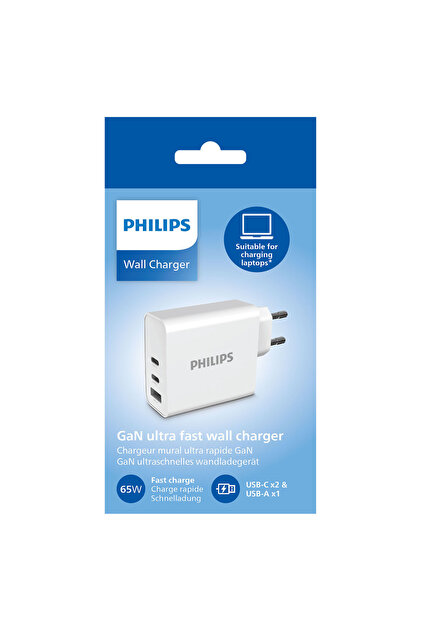 Philips DLP2683 65W 1x USB-A ve 2x PD USB-C GaN Hızlı Şarj