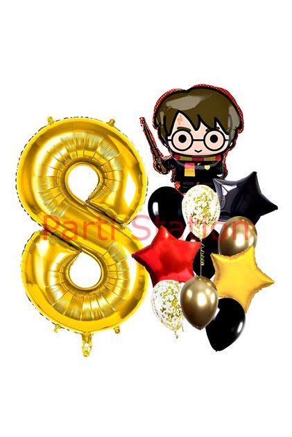 Harry Potter 8 Year Old Balloon Set Harry Potter Hogwarts Concept Birthday Party Balloon Set