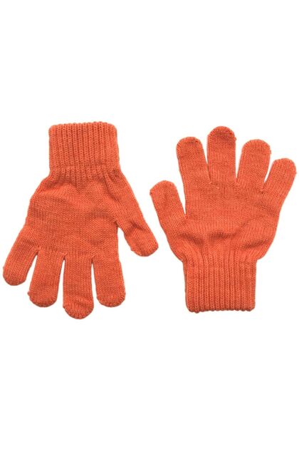 Children Winter Orange Soft Textured Knitwear Knitted Gloves Knitwear Gloves