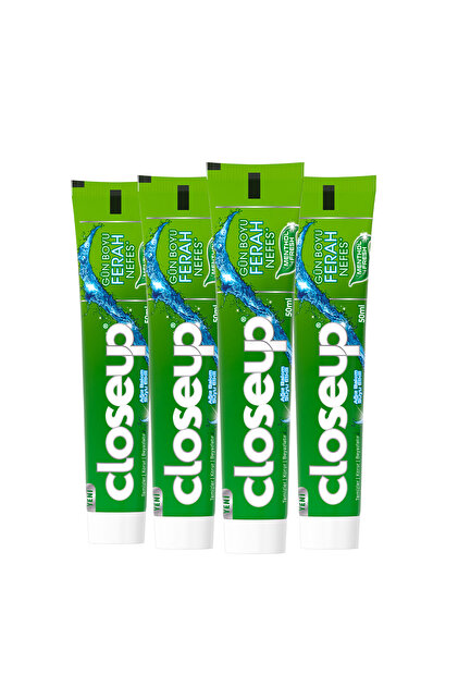 Closeup Diş Macunu Menthol Fresh Ağız Bakım Suyu Etkili 50 ml X4