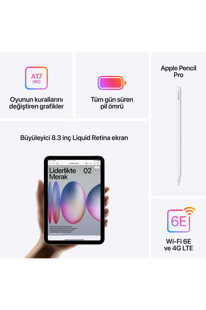 Apple iPad mini Wi-Fi + Cellular 128GB - Mor - Fiyatı, Yorumları