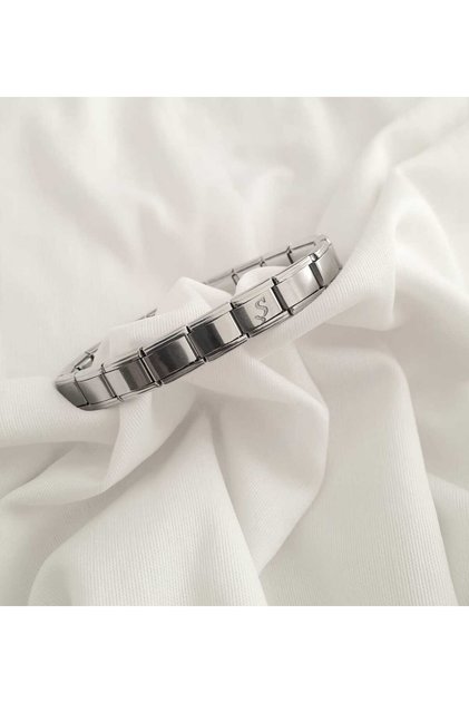 Steel Letter S Italian Bracelet