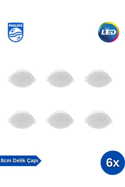 59441 Meson Gömme Spot 8cm 3.5W 6500K Beyaz Işık  ( 6'lı Eko Paket )