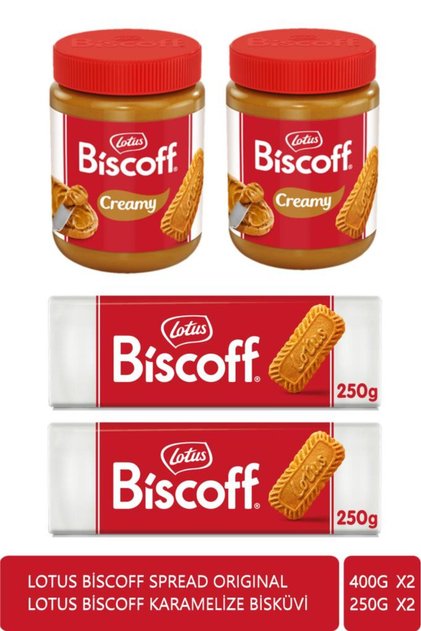 Bıscoff 250gr. X 2 Adet Bıscoff Spread Orıgınal 400 gr X 2 Adet