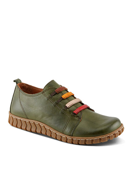 Genuine Leather Green Casual Shoes Model Name: Zemrut