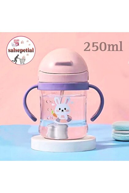 250ml Figürlü Pipeti Suluk Bebek Matara Sevimli Su Şişesi Bebek Pipetli Biberon Matara