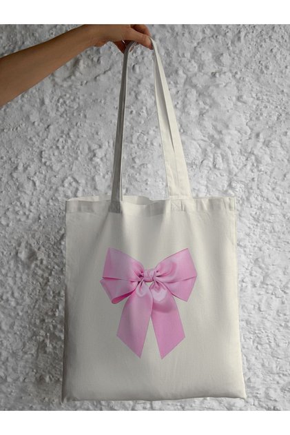 Pink Coquette Bows Pinterest Ribbons Y2K Retro Unisex Cloth Bag Tote Bag