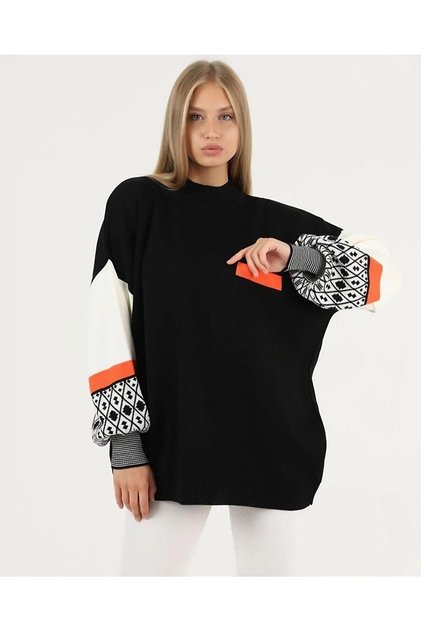 Women's Sleeve Ethnic Pattern Knitwear Sweater