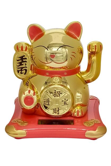 Maneki Neko El Sallayan Şans Kedisi Solar Güneş Enerjili No.5 Alk2935