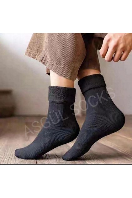 Curved Elastic Extra Thick Heat Absorbing Thermal Women's Socks Set 3 Pairs
