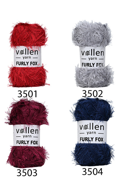 vollen yarn 5 Adet Furly Fox El Örgü Ipi Hırka Kazak Ipliği,tuylu