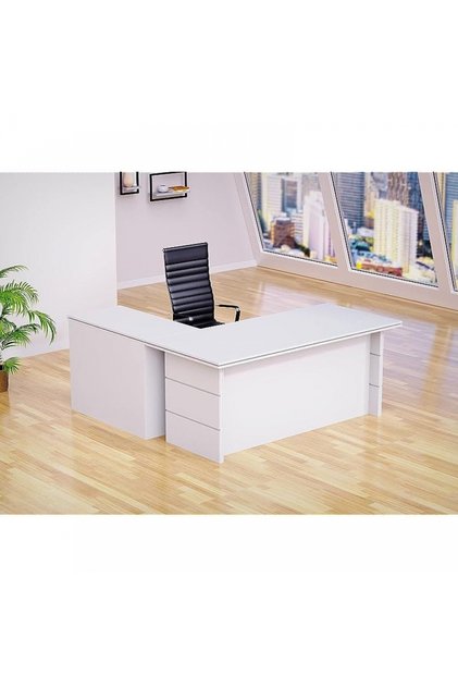 White ED-4 Executive Desk 180 cm