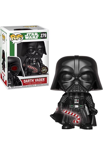 Star Wars: Holiday - Darth Vader with Candy Cane Glow-in-The-Dark Chase Pop! Vinyl Figure