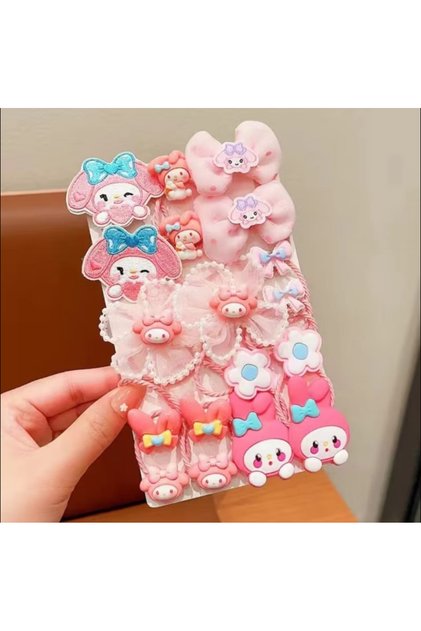 Sanrio Kuromi Hello Kitty Cinnamoroll My Melodi Melody Rubber Buckle Set 16 Pieces Birthday Gift