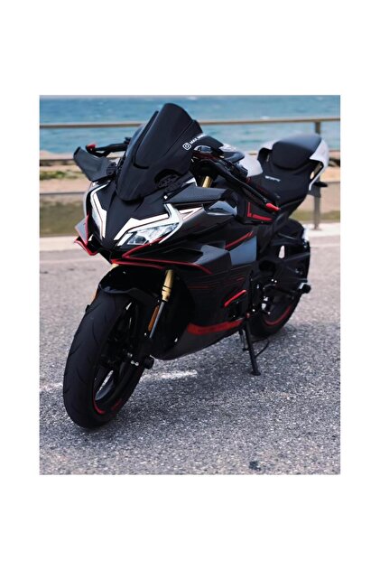 CFMOTO 450SR Ön Kafa Tek Renk Beyaz Sticker Etiket Modeli