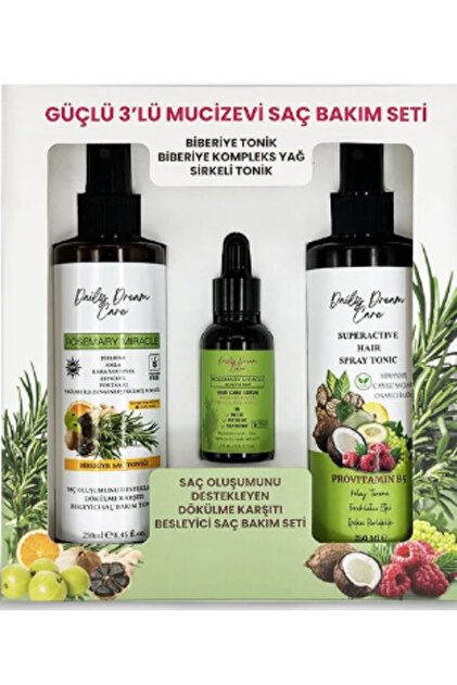 True Bee Rosemary Miracle Biberiye Bakımı 3'lü Set (Tonik + Serum