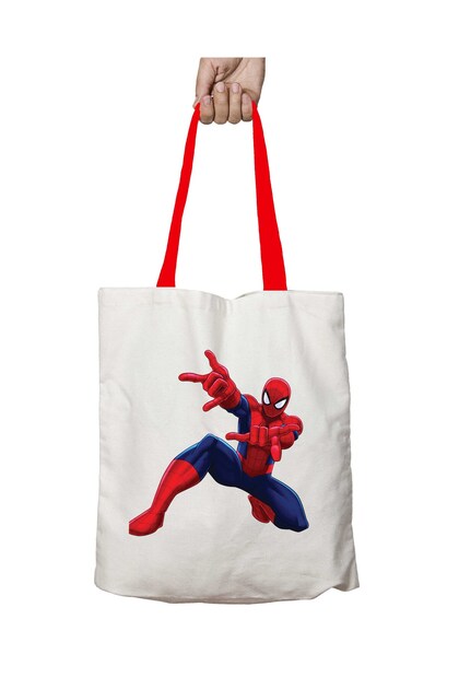 Spider Man with Red Handles Spider Man Washable Shoulder Bag
